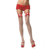 Leg Avenue Nurse Badge Industrial Net Thigh High Stockings Costumes